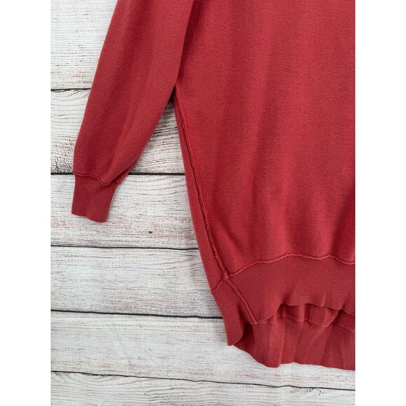 Saturday Sunday Anthropologie Rough Seam Tunic Sweater Womens XS Pink Rose - Picture 4 of 12